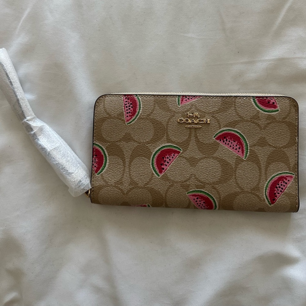 Coach Watermelon Large Wallet Wristlet